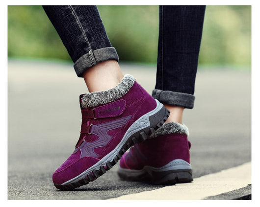 Zapatos de Algodón para Mujer con Forro de Terciopelo Cálido para la Nieve - Image 46