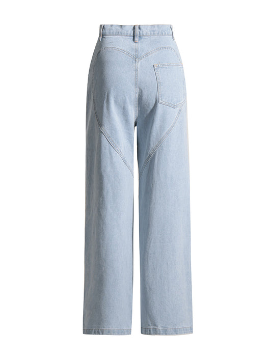Jeans Anchos con Detalles de Diamantes para Mujer - Image 39