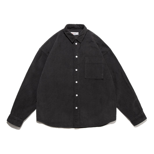Camisa Suelta de Pana Lisa para Hombre - Estilo Casual Versátil - Image 11