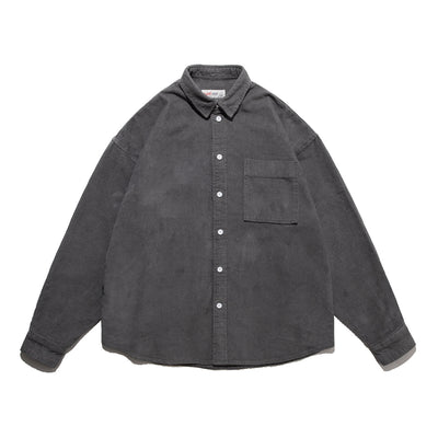 Camisa Suelta de Pana Lisa para Hombre - Estilo Casual Versátil - Image 13