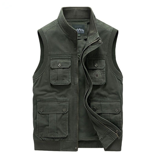 Chaleco de Trabajo Multibolsillos en Algodón con Cuello de Pie - Image 10