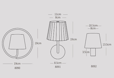 Lámpara de Pared LED Aluminio con Carga por Toque - Image 9