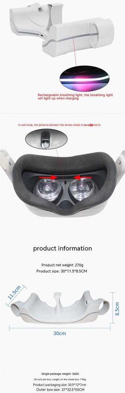 Kit de Accesorios Multifuncional para Oculus Quest 2 con Soporte de Pared y Carga Rápida - Image 16