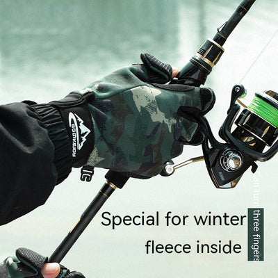 Guantes de Pesca Profesionales Invierno Dedos Expuestos Pantalla Táctil - Image 8