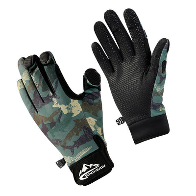 Guantes de Pesca Profesionales Invierno Dedos Expuestos Pantalla Táctil - Image 9