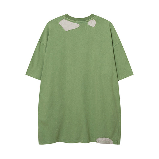 Camiseta Estilo Urbano con Letras Rasgada y Detalles Distressed - Image 19