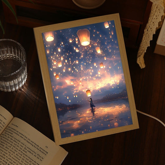 Lámpara Nocturna Pareja con Luz Sanadora y Pintura de Fuegos Artificiales - Image 19
