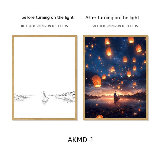 Lámpara Nocturna Pareja con Luz Sanadora y Pintura de Fuegos Artificiales - Image 23