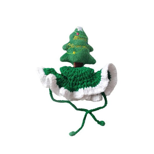Gorro Navideño Tejido a Mano para Mascotas - Diseño Árbol de Navidad para Gatos y Perros - Image 12