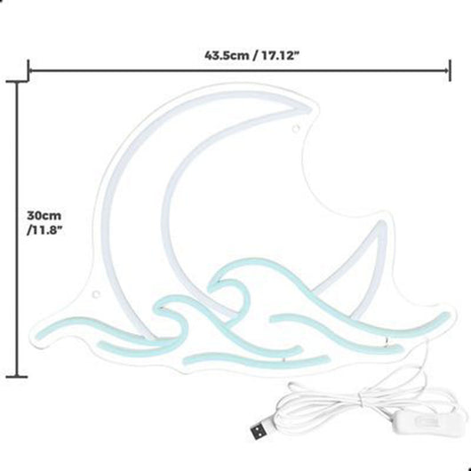 Lámpara Neon Luna para Habitación Infantil - Luz Nocturna Cálida - Image 13