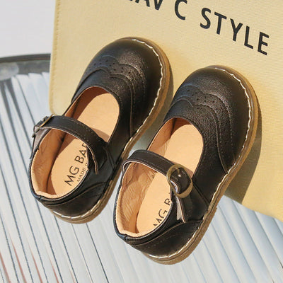 Zapatos de Cuero Casual para Niñas - Diseño Liso y Versátil - Image 15