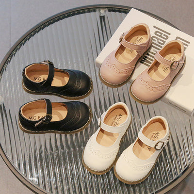 Zapatos de Cuero Casual para Niñas - Diseño Liso y Versátil - Image 17