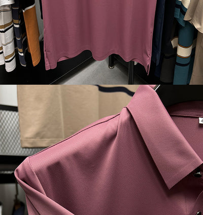 Polo Ejecutivo Seamless Ice Silk Cuello Solapa Manga Corta - Image 25