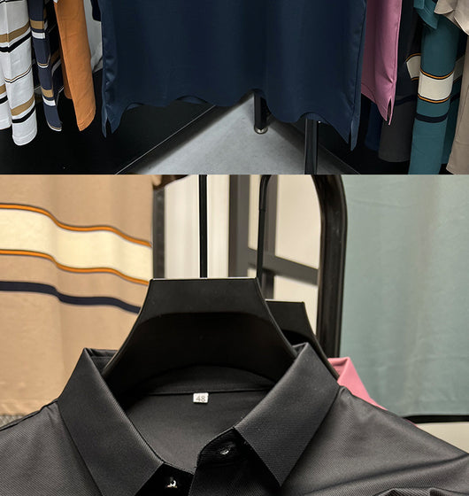 Polo Ejecutivo Seamless Ice Silk Cuello Solapa Manga Corta - Image 33