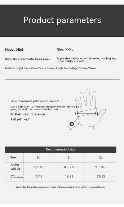 Guantes de Pesca Profesionales Invierno Dedos Expuestos Pantalla Táctil - Image 12