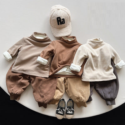 Polera Cuello Alto Acolchada en Terciopelo para Niños - Abrigador Versátil - Image 12