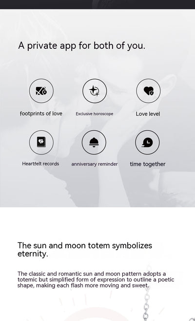 Collar de Pareja Ágata Sol y Luna con Control Remoto Inteligente - Image 17