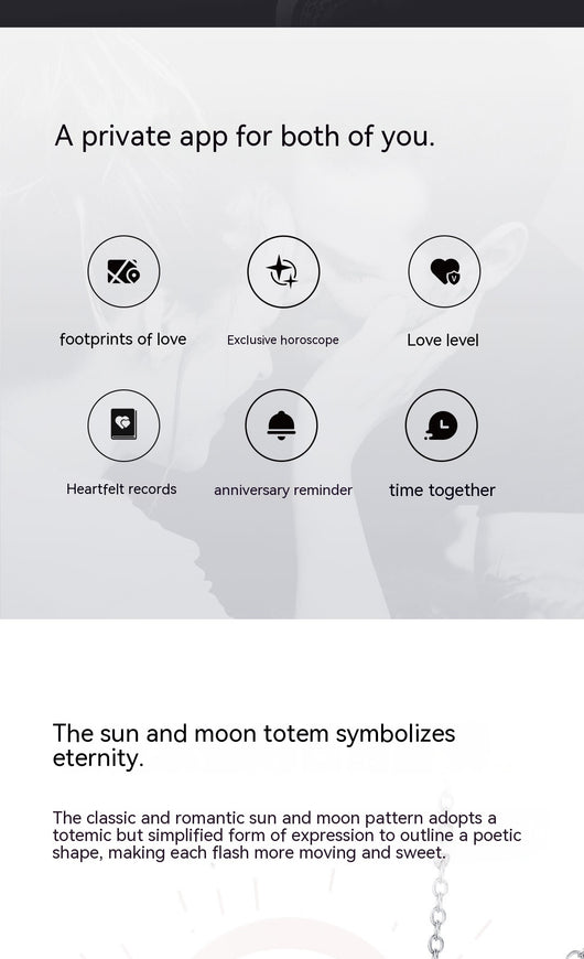 Collar de Pareja Ágata Sol y Luna con Control Remoto Inteligente - Image 17