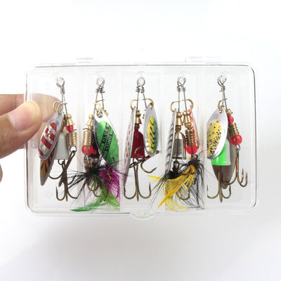 Set de 10 Señuelos con Lentejuelas Giratorias para Pesca - Image 7
