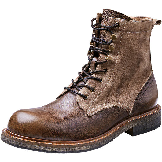 Botas de Cuero Genuino Forradas de Lana - Botas Motociclista Desert Premium para Hombre - Image 16