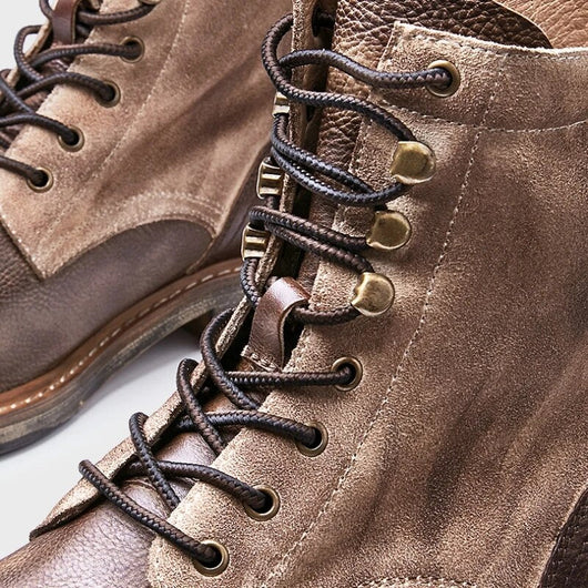 Botas de Cuero Genuino Forradas de Lana - Botas Motociclista Desert Premium para Hombre - Image 19