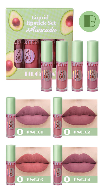 Set de 4 Labiales Mate Aterciopelados a Prueba de Manchas con Sabores Frutales - Image 11