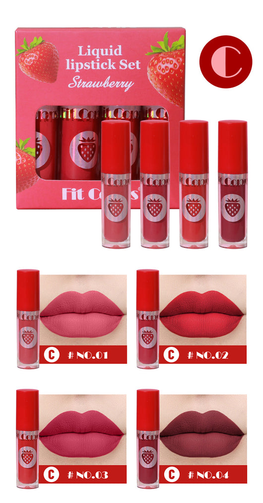 Set de 4 Labiales Mate Aterciopelados a Prueba de Manchas con Sabores Frutales - Image 12