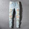 Pantalones Rotos con Parches de Colores