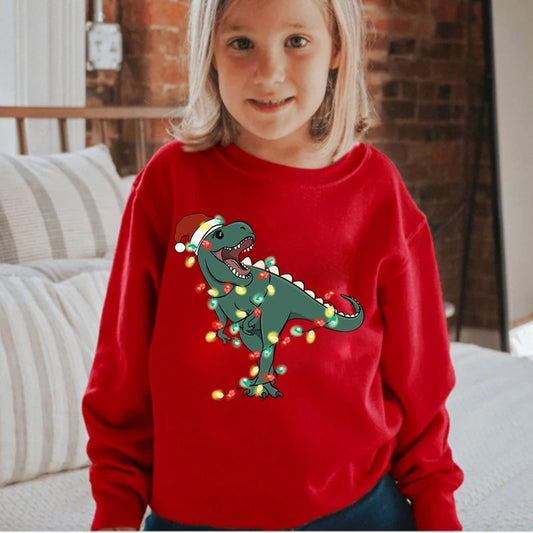 Suéter Navideño Rojo para Niños 100% Algodón Estilo Occidental