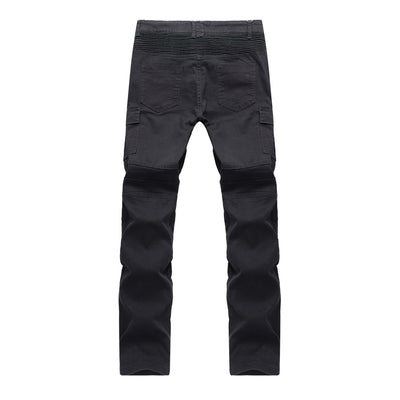 Pantalones Motociclista Vaquero Negro con Refuerzos de Protección - Image 9