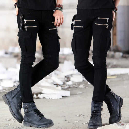 Pantalones Motociclista Vaquero Negro con Refuerzos de Protección - Image 11