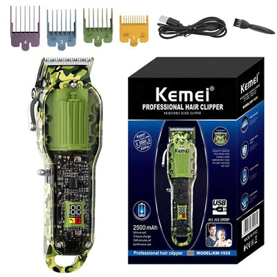 Cortadora Eléctrica Digital con Pantalla LED y Diseño Camuflaje Transparente - Image 15