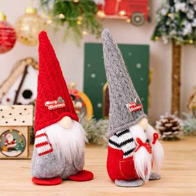 Muñeca Navideña sin Rostro con Gorro Puntiagudo - Decoración Festiva - Image 32