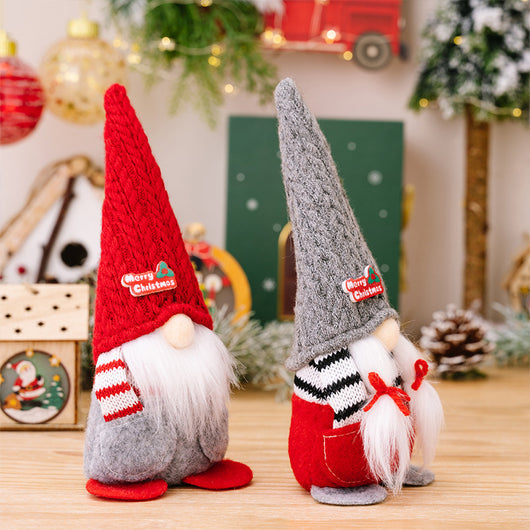 Muñeca Navideña sin Rostro con Gorro Puntiagudo - Decoración Festiva - Image 32