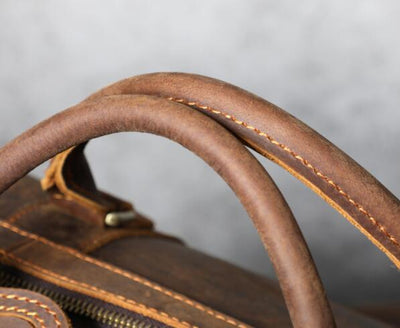 Bolsa de Viaje de Cuero Genuino Estilo Retro con Gran Capacidad para Hombre - Image 11