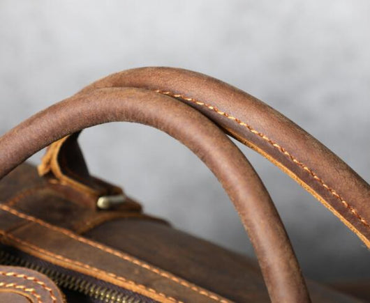 Bolsa de Viaje de Cuero Genuino Estilo Retro con Gran Capacidad para Hombre - Image 11