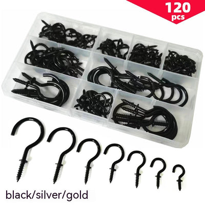 Pack de 120 Ganchos para Techo - Acabados Negro, Plata y Oro - Image 16
