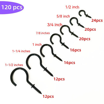 Pack de 120 Ganchos para Techo - Acabados Negro, Plata y Oro - Image 18