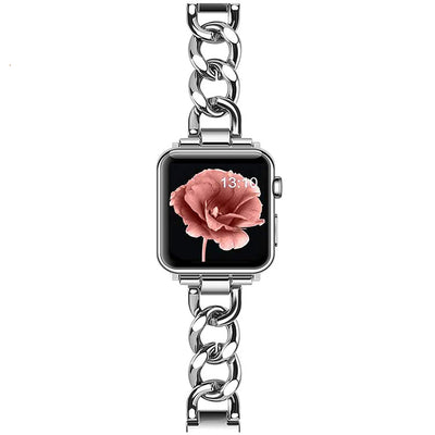 Correa de Reloj de Cadena Denim con Metal de Una Sola Fila - Image 10