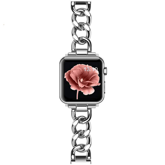 Correa de Reloj de Cadena Denim con Metal de Una Sola Fila - Image 10