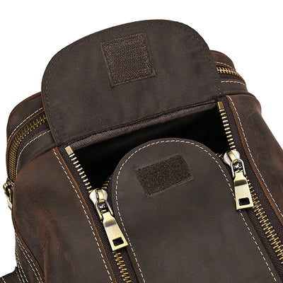 Bolsa de Viaje Cuero Crazy Horse Retro Gran Capacidad - Image 35