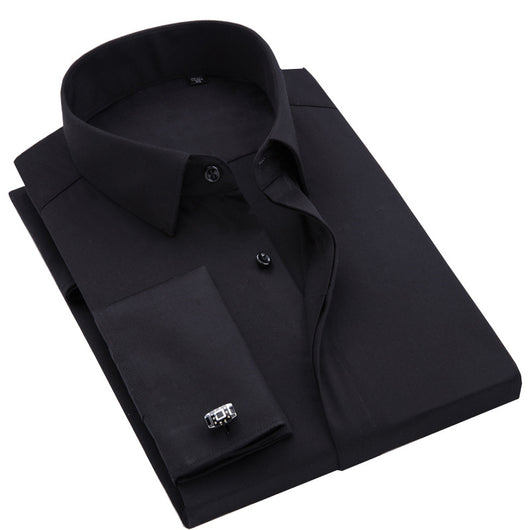 Camisa de Fibra de Bambú con Puños Franceses de Manga Larga - Image 13