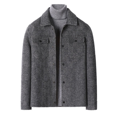 Chaqueta de Lana Alpaca Doble Faz con Cashmere para Hombre - Image 8