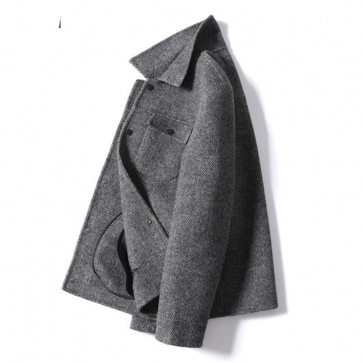 Chaqueta de Lana Alpaca Doble Faz con Cashmere para Hombre - Image 9