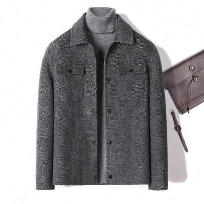 Chaqueta de Lana Alpaca Doble Faz con Cashmere para Hombre - Image 11