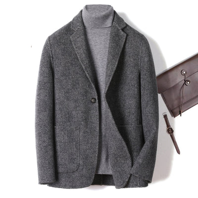 Chaqueta de Lana Alpaca Doble Faz con Cashmere para Hombre - Image 12