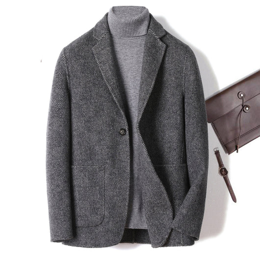 Chaqueta de Lana Alpaca Doble Faz con Cashmere para Hombre - Image 12