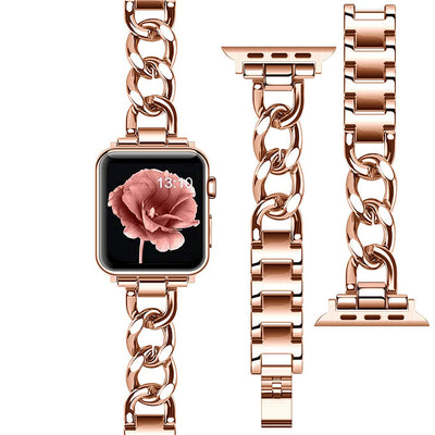 Correa de Reloj de Cadena Denim con Metal de Una Sola Fila - Image 14