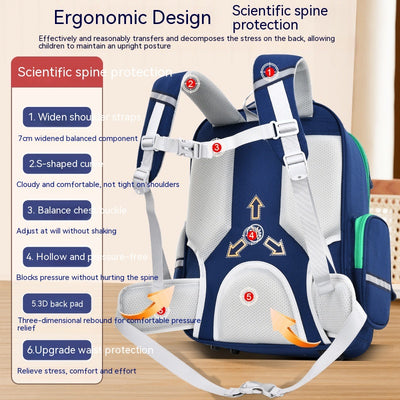 Mochila Escolar Ergonómica con Protección de Espalda y Cinturón de Carga - Image 17