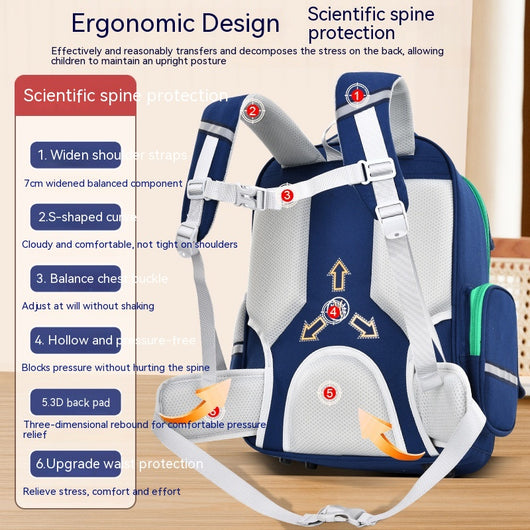 Mochila Escolar Ergonómica con Protección de Espalda y Cinturón de Carga - Image 17